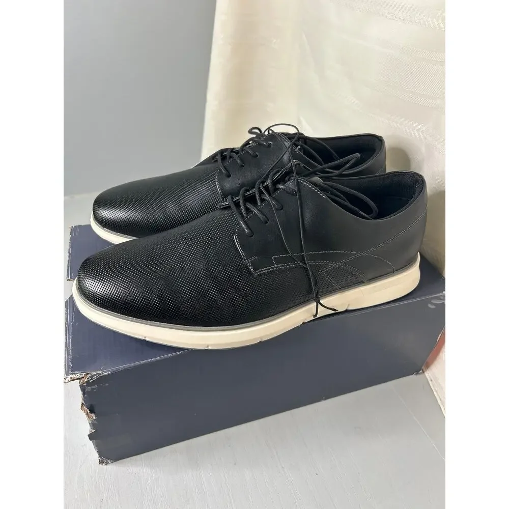 St. John's Bay Canton Mens Oxford Dress Shoes Black Size 10.5M Lace-Up NEW